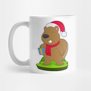 Beaver Christmas Package Mug